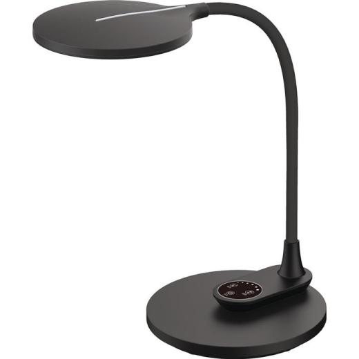 Schreibtischleuchte Horizon ABS,Silik.schwarz H.390mm Standfuß+Wandmontage