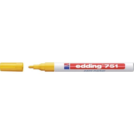 Lackmarker 751 gelb Strich-B.1-2mm Rundspitze EDDING | 10 Stück