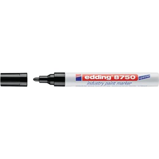 Industrie-Lackmarker 8750 schwarz Strich-B.2-4mm Rundspitze EDDING | 10 Stück