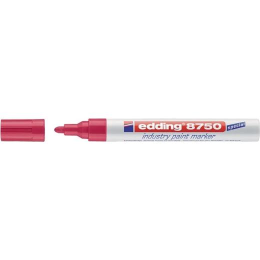 Industrie-Lackmarker 8750 rot Strich-B.2-4mm Rundspitze EDDING | 10 Stück