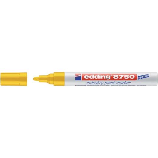 Industrie-Lackmarker 8750 gelb Strich-B.2-4mm Rundspitze EDDING | 10 Stück