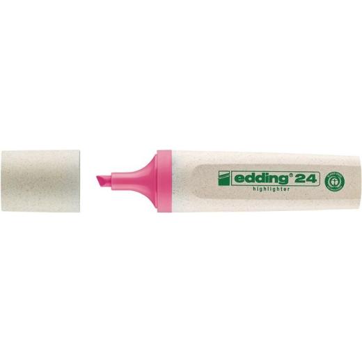 Textmarker 24 EcoLine pink Strich-B.2-5mm Keilspitze EDDING | 10 Stück