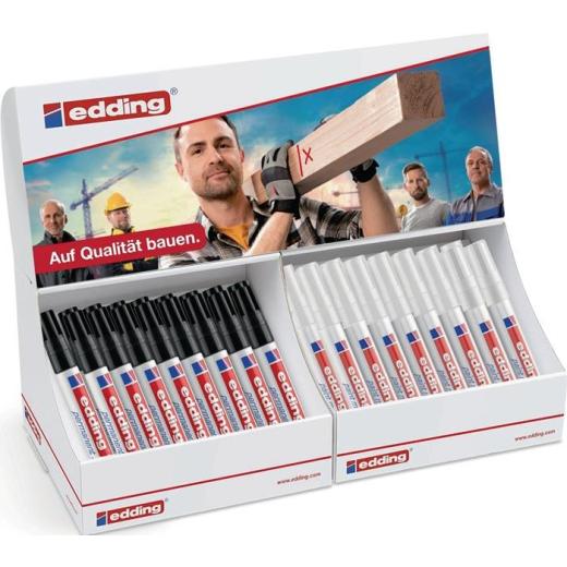 Permanent-/Lackmarker Display schwarz/weiß Strich-B.e-3000:1,5-3,e-750:2-4mm