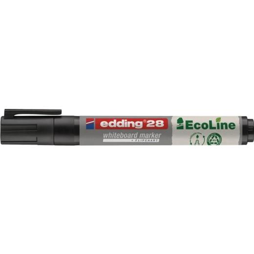 Whiteboardmarker 28 EcoLine schwarz Strich-B.1,5-3mm Rundspitze EDDING | 10 Stück