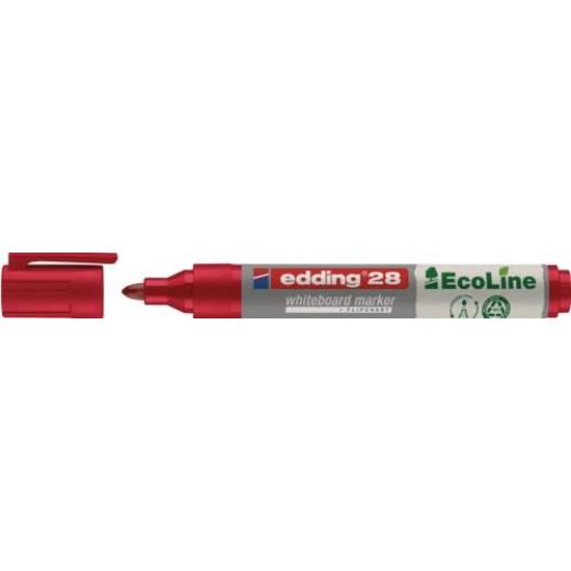 Whiteboardmarker 28 EcoLine rot Strich-B.1,5-3mm Rundspitze EDDING | 10 Stück