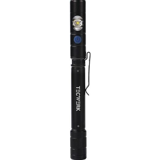 LED-Stiftleuchte Li-ion 90m blau/schwarz TECWERK