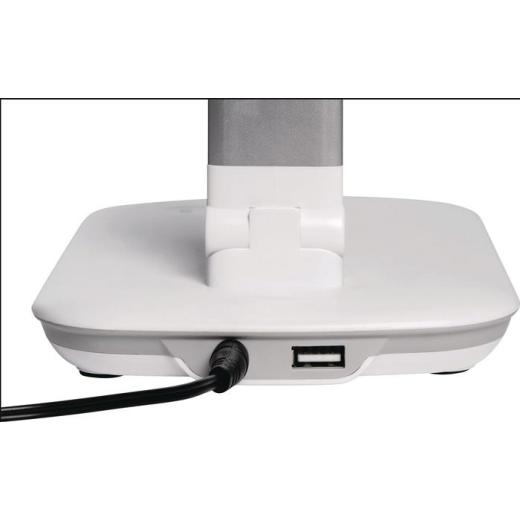 Schreibtischleuchte Alu./Ku.weiß H.425mm m.Standfuß LED MAUL