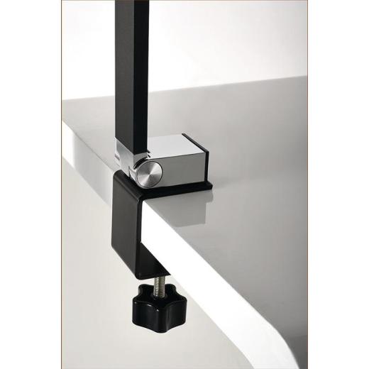 Schreibtischleuchte Alu/KU schwarz H.720mm m.Tischklemme m.LED