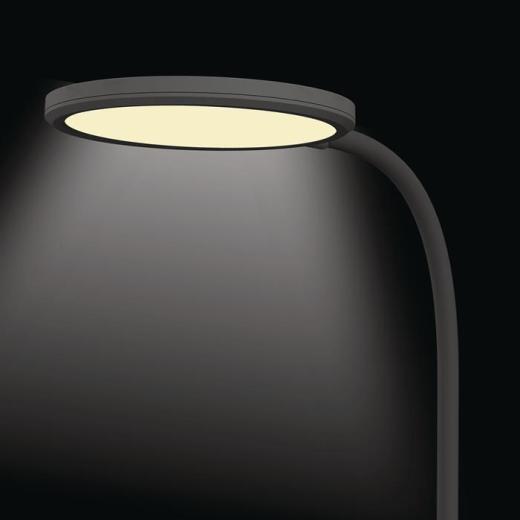 Schreibtischleuchte Horizon ABS,Silik.schwarz H.390mm Standfuß+Wandmontage