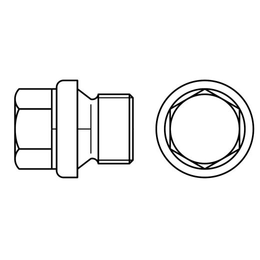 DIN 910 Stahl M 27 x 2 mm (Gewindesteigung) | zylindrisches Feingewinde | 10 Stück