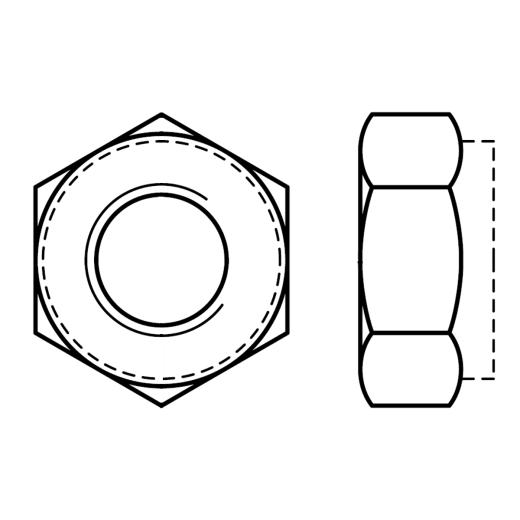 Sechskantmuttern DIN 982 | M 6 mm | Edelstahl A4 | Kleinpackung | 100 Stück