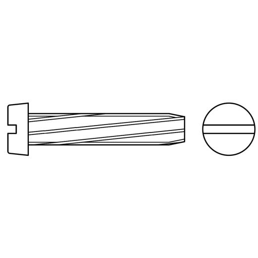 Zylinder-Schneidschrauben mit Schlitz | DIN 7513 | BM 3 x 12 | 1000 Stück