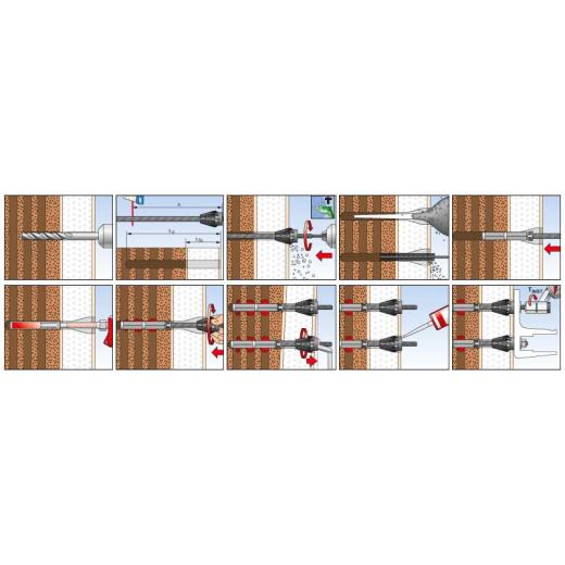 fischer Abstandsmontagesystem | Thermax 16/170 M12 B gvz | 20 Stück