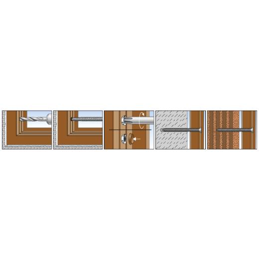 fischer Fensterrahmenschraube FFS 7,5 x 132 | 100 Stück