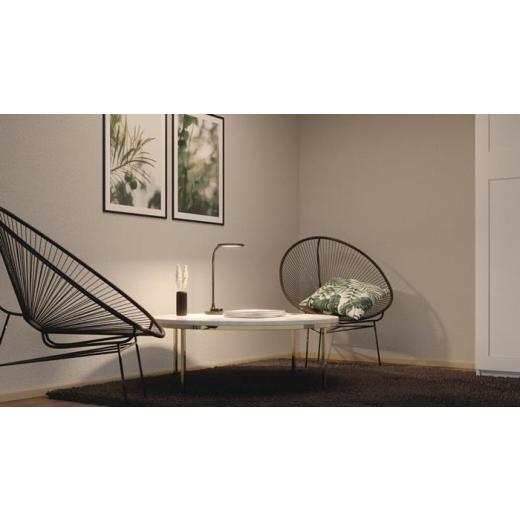 Schreibtischleuchte Horizon ABS,Silik.schwarz H.390mm Standfuß+Wandmontage