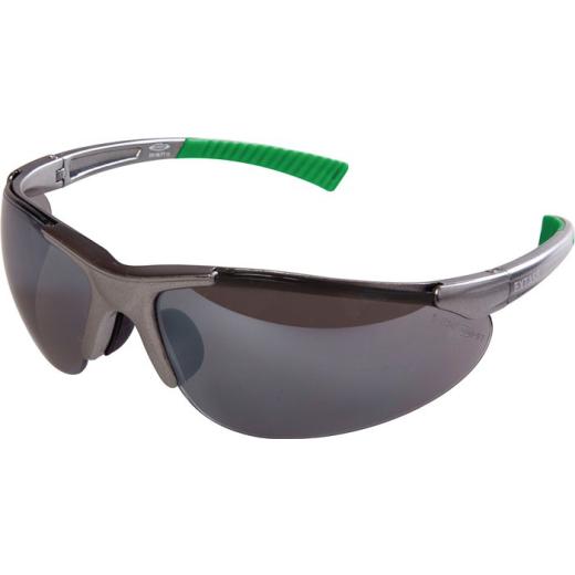 Schutzbrille DAYLIGHT EN 166 Bügel silbergrau,Scheiben dunkelgrau,verspiegelt