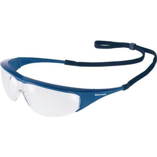 Schutzbrille Millennia EN 166-1FT Bügel blau,Scheibe klar PC HONEYWELL