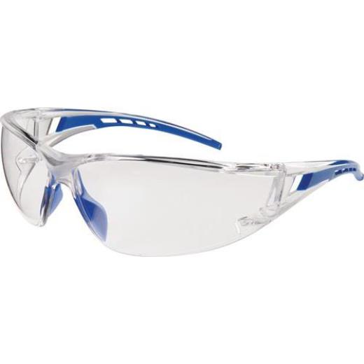 Schutzbrille Falcon 2 EN 166 Bügel blau,Scheibe klar PC