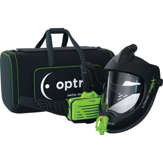 Schleifhelm Clearmaxx u.a.Gebläseatemschutz E3000X Scheibe:PC OPTREL