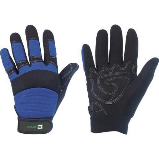 Kunstlederhandschuhe Master Gr.10 schwarz/blau Kunstleder