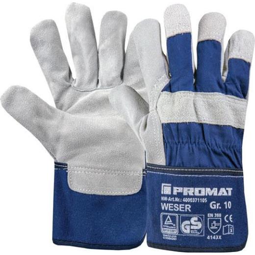 Handschuhe Weser Gr.10 blau EN 388 PSA II PROMAT | 12 Stück
