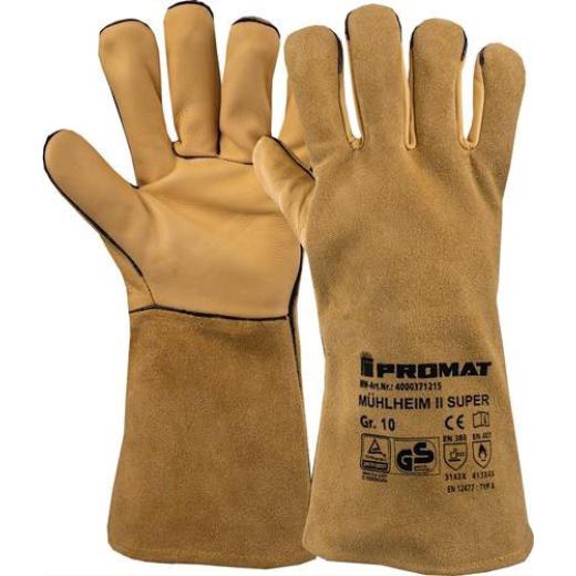 Schweißerhandschuhe Mühlheim II Super Gr.11 gelb EN 388/407/12477 6PA | 6 Stück