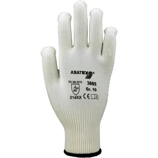 Handschuhe Gr.9 rot EN 388 PSA II Baumwolle (innen)/Polyamid (außen) ASATEX | 12 Stück