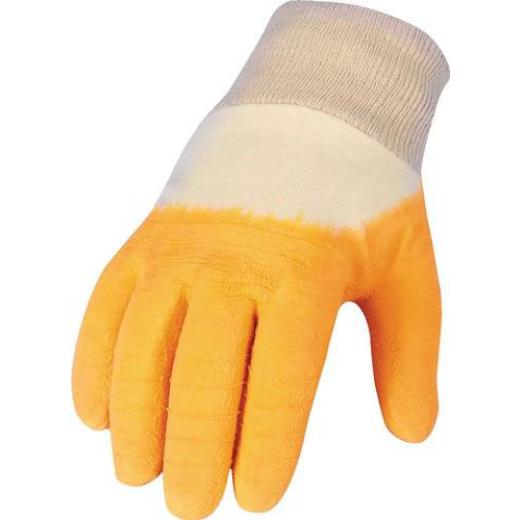 Handschuhe Gr.10 gelb I PSA I Baumwolle m.Latex ASATEX | 12 Stück