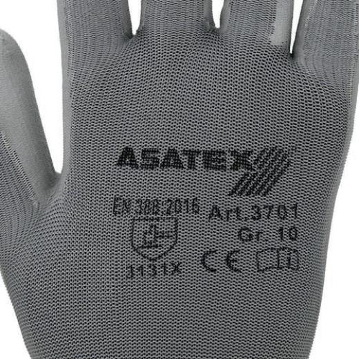 Handschuhe Gr.9 grau EN 388 PSA II Nyl.m.PU ASATEX | 12 Stück