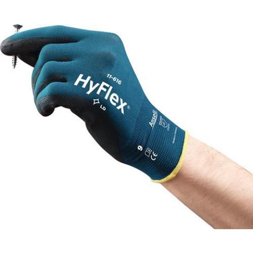 Handschuhe HyFlex® 11-616 Gr.9 grünblau/schwarz EN 388:2016 PSA II 12 PA | 12 Stück