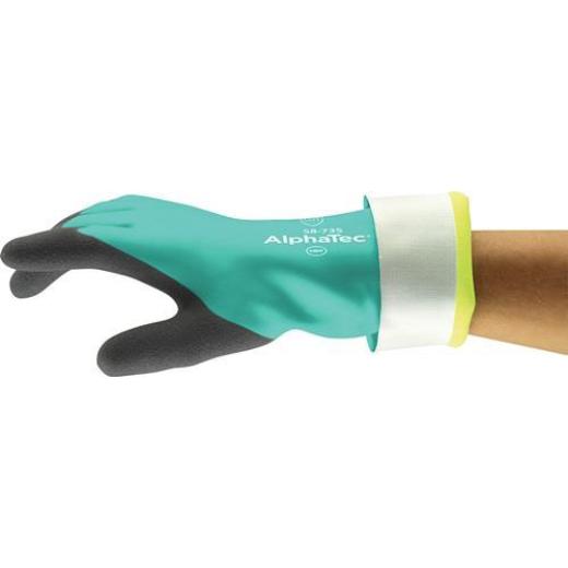 Chemiehandschuh AlphaTec 58-735 Gr.10 grün EN 388,EN 374 PSA III ANSELL | 6 Stück