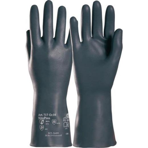 Chemiehandschuh Nitopren 717 Gr.9 dunkelgrau EN 388,EN 374 PSA III HONEYWELL | 10 Stück