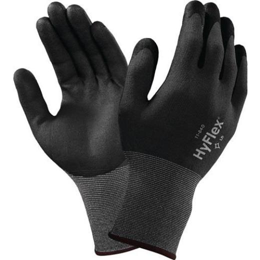 Handschuhe HyFlex 11-840 Gr.11 schwarz/grau Nylon-Spandex EN 388 Kat.II | 12 Stück