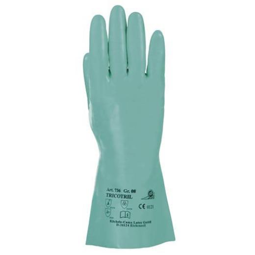 Chemiehandschuh Tricotril 736 Gr.10 grün EN 388,EN 374 PSA III HONEYWELL | 10 Stück