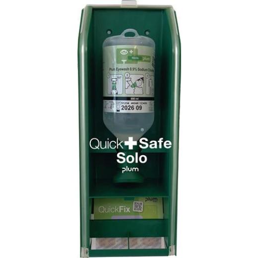 Augenspülstation QuickSafe Solo 0,5l+Pflasterrefill B140mm