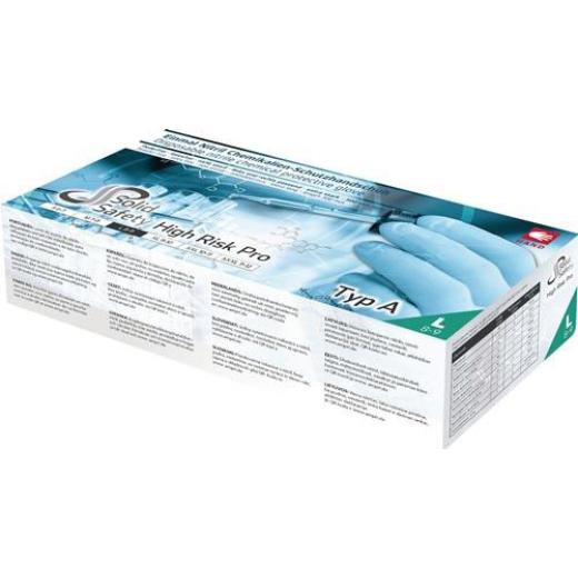 Einw.-Handsch.HighRisk Pro Gr.L blau PSA III Nitril