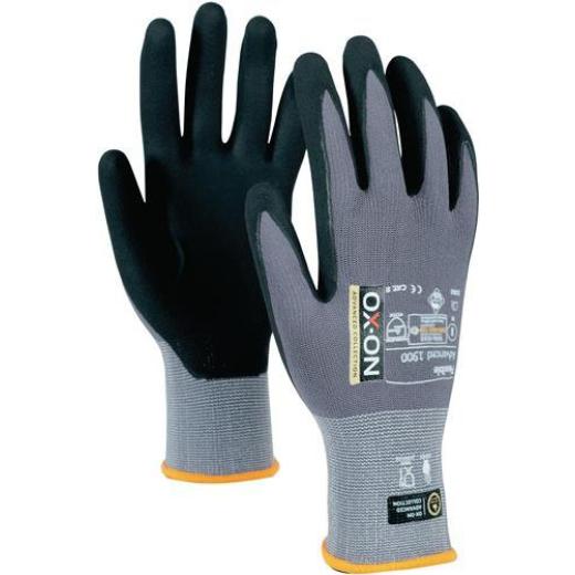 Handschuh Flexibl Advanced 1900 Gr.8 schwarz/hellgrau EN388 EN420+A1 EN407 PSAII | 12 Stück