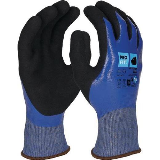 Schnitthandschuh Ultra DRY CUT D Gr.10 blau/schwarz EN 388,EN 407 PSA II PRO FIT | 12 Stück