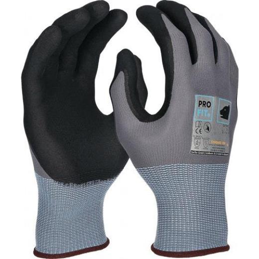 Handschuh EXTRA Gr.9 grau/schwarz EN 388/EN 407 PSA II PRO FIT | 12 Stück