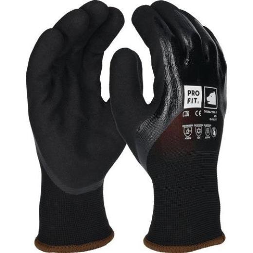 Kälteschutzhandschuh Double Tril Gr.8 schwarz/schwarz EN 388,EN 511,EN 407 | 6 Stück