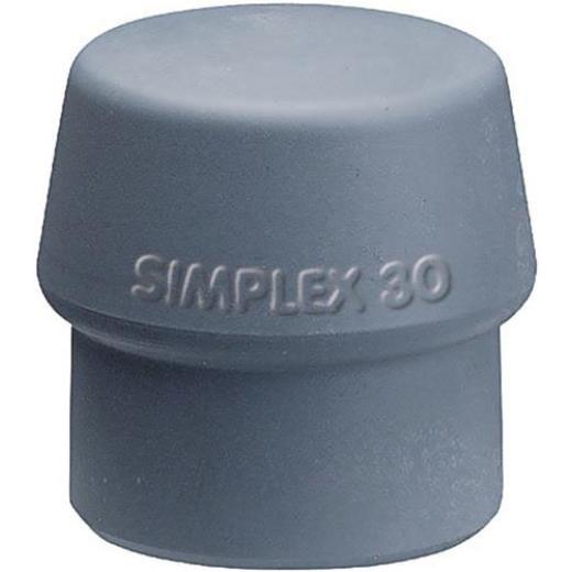 Schonhammerkopf SIMPLEX Kopf-Ø 60mm TPE-mid grau mittelh.HALDER