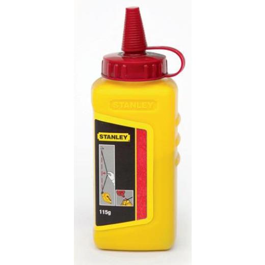 Schlagschnurkreide 115g rot wasserfest,schwer löslich Ku.-Flasche STANLEY | 12 Stück