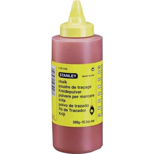 Schlagschnurkreide 115g rot wasserfest,schwer löslich Ku.-Flasche STANLEY | 12 Stück