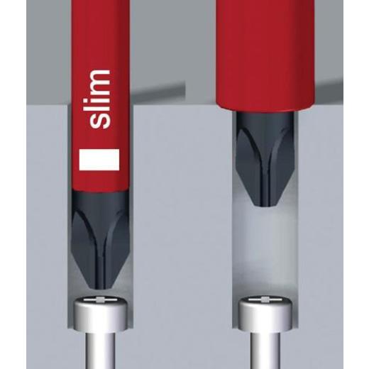 Schraubendreher 3201 slimFix Schneiden-B.4,5mm Klingen-L.125mm VDE isol.WIHA