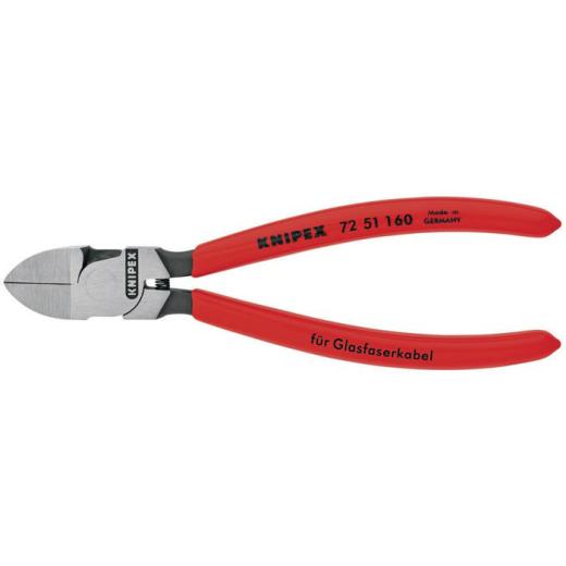 Seitenschneider f.Lichtwellenleiter Gesamt-L.160mm ger.m.Ku.-Überzug KNIPEX