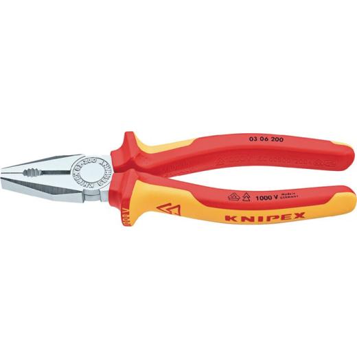 Kombizange L.200mm Mehrkomp.-Hüllen verchr.VDE KNIPEX