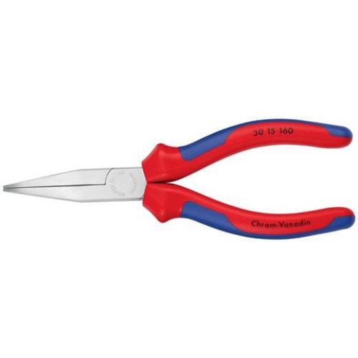 Langbeckzange Gesamt-L.160mm Kopf pol.halbrd.Mehrkomp.-Hüllen KNIPEX