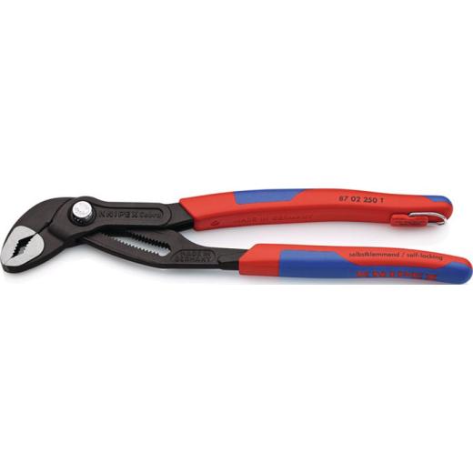 Wasserpumpenzange Cobra® L.250mm Spann-W.46mm pol.Mehrkomp.-Hülle m.Öse KNIPEX
