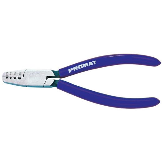 Aderendhülsenzange Gesamt-L.180mm 0,25-16,0 (AWG 23-5)mm² pol.Ku.-Überzug PROMAT