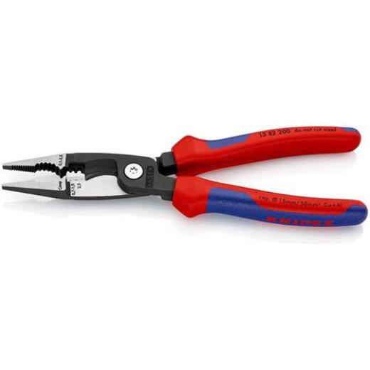 Elektroinstallationszange L.200mm pol.Mehrkomp.-Hülle o.Öffnungsf.KNIPEX